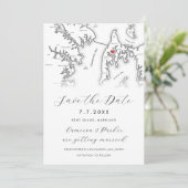 Kent Island Maryland kaart zwart-wit foto (Staand voorkant)