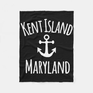 Kent Island Maryland Nautisch Kustboot Sailing Fleece Deken