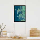 Kent Island, Maryland satellietposter Poster (Keuken)