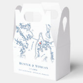 Kent Island Maryland Trouwkaart Elegant Bedankdoosjes (Geopend)