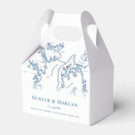 Kent Island Maryland Trouwkaart Elegant Bedankdoosjes