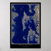 Kent Island Maryland van Space Satellite Map Poster (Voorkant)