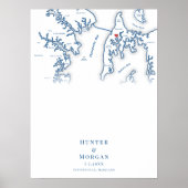 Kent Island MD Wedding Elegant gastenboek Poster (Voorkant)