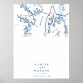 Kent Island MD Wedding Modern Guest Book Poster (Voorkant)