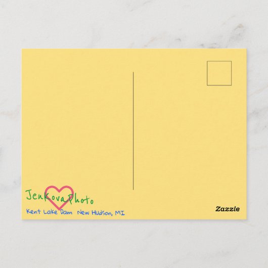 KENT LAKE DAM BRIGHT BRIEFKAART (Achterkant)