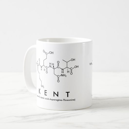 Kent peptide naam mok (Voorkant links)