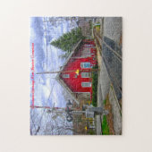 Kent Station Connecticut. Kerstgroeten Legpuzzel (Verticaal)
