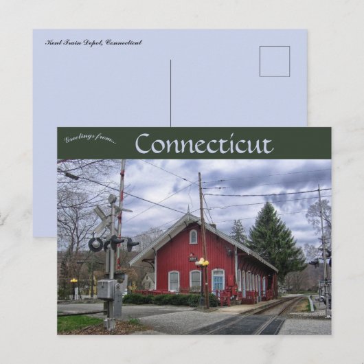 Kent Train Depot Connecticut Briefkaart (Voorkant / Achterkant)