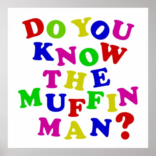 Kent u de Muffin Man? Poster (Voorkant)