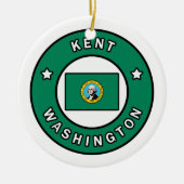 Kent Washington Keramisch Ornament (Voorkant)