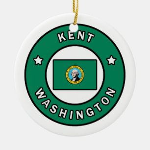 Kent Washington Keramisch Ornament
