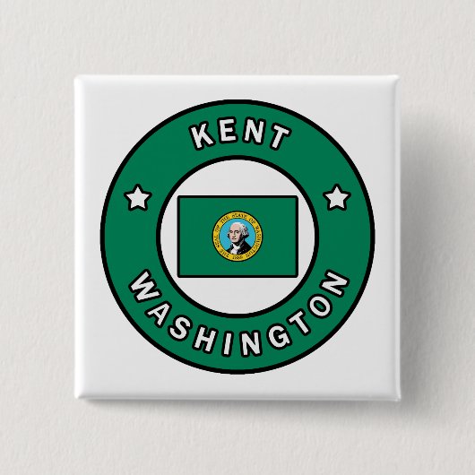 Kent Washington Vierkante Button 5,1 Cm (Voorkant)