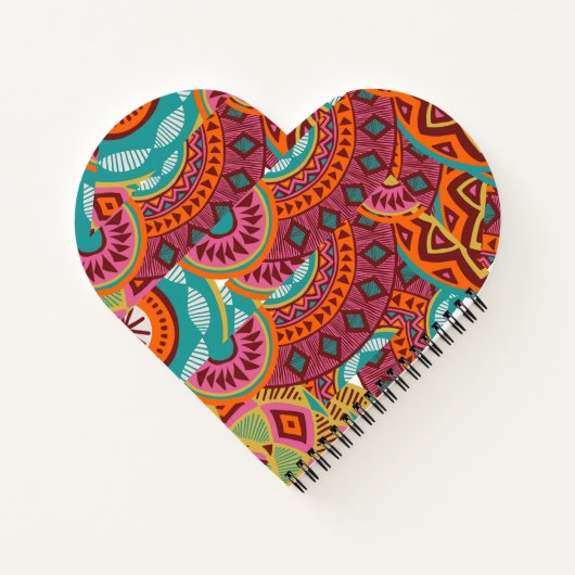 Kente African Pattern Notebook | Spiral Notebook Notitieboek (Achterkant)