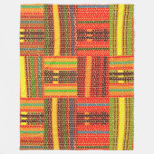 kente african print fleece deken (Voorkant)