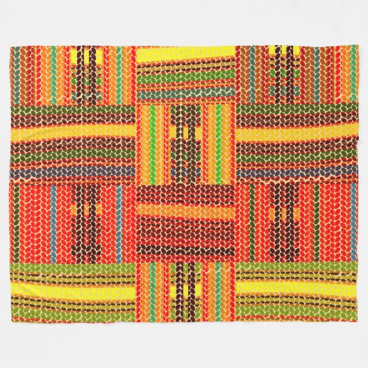 kente african print fleece deken (Voorkant (Horizontaal))