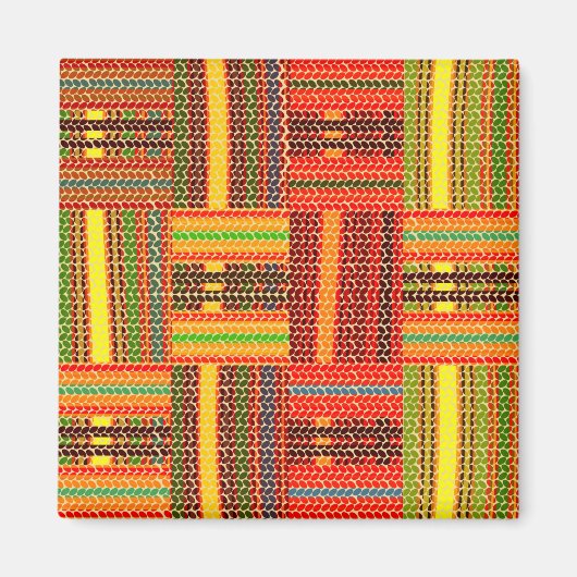kente african print magneet (Voorkant)