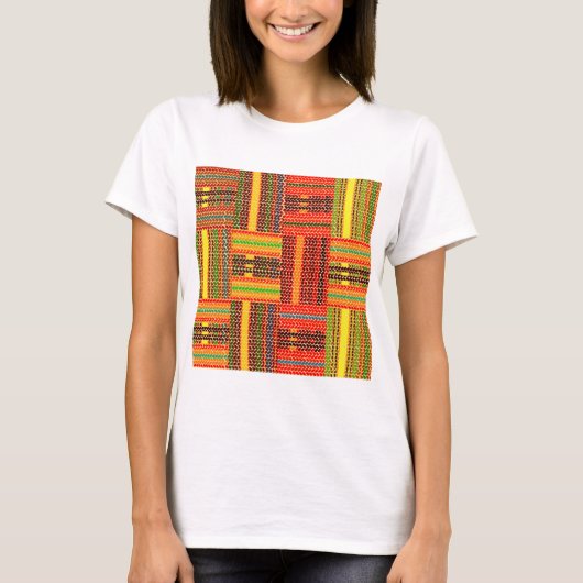 kente african print t-shirt (Voorkant)