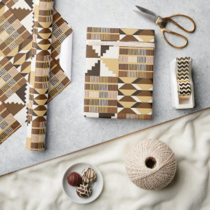 Kente-blok - Gedempte oker Cadeaupapier