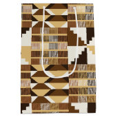 Kente-blok - Gedempte oker Medium Cadeauzakje (Achterkant)