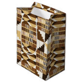 Kente-blok - Gedempte oker Medium Cadeauzakje (Achterkant Gekanteld)