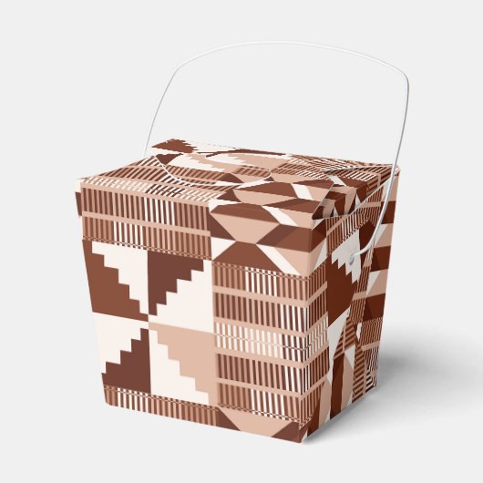 Kente-blok - klei terracotta bedankdoosjes (Voorkant Zijde)