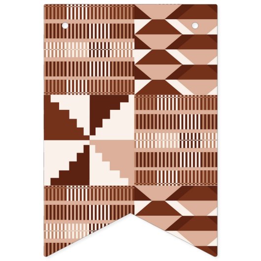 Kente-blok - klei terracotta vlaggetjes (Eerste vlag)