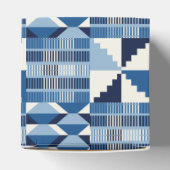 Kente-blok - zachte indigo bedankdoosjes (Bovenkant)