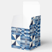 Kente-blok - zachte indigo bedankdoosjes (Geopend)