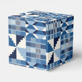 Kente-blok - zachte indigo bedankdoosjes (Achterkant)