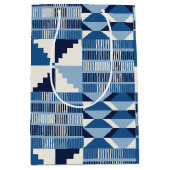 Kente-blok - zachte indigo medium cadeauzakje (Voorkant)