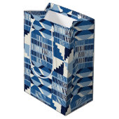 Kente-blok - zachte indigo medium cadeauzakje (Achterkant Gekanteld)