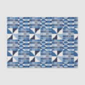 Kente-blok - zachte indigo tissuepapier (Voorkant)