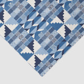 Kente-blok - zachte indigo tissuepapier (Detail)