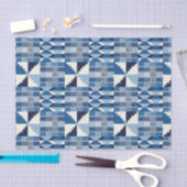 Kente-blok - zachte indigo tissuepapier (Craft)