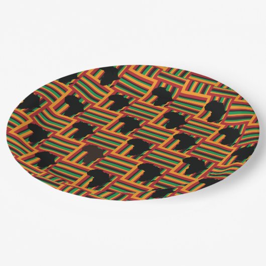 Kente Borden Papieren Bordje (Gekanteld)