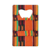 Kente Cloth Pattern Creditkaart Flessenopener (Voorkant)