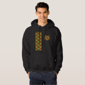 Kente Cloth Sash And Pocket Ethnic Pride Kente Afr Hoodie (Voorkant volledig)