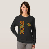 Kente Cloth Sash And Pocket Ethnic Pride Kente Afr T-shirt (Voorkant volledig)
