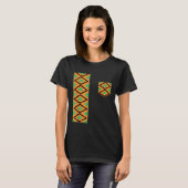 Kente Cloth Sash And Pocket Ethnic Pride Kente Afr T-shirt (Voorkant volledig)