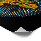 Kente Clothe Metallic Africa Design Sticker Poster (Hoek)
