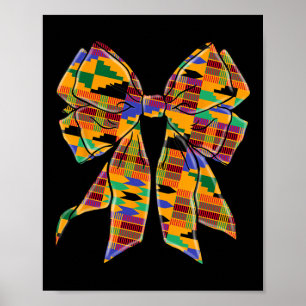 Kente Coquette Boog Zwarte Geschiedenis Maand Afri Poster