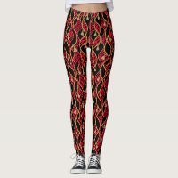 Kente Damesmode Rood, Zwart & Goud
