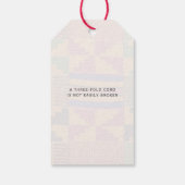 Kente Foto Aangepaste Naam TROUW Cadeaulabel (Achterkant)