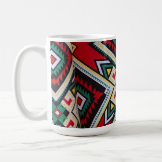 Kente Geometric Tapestry Koffiemok (Links)