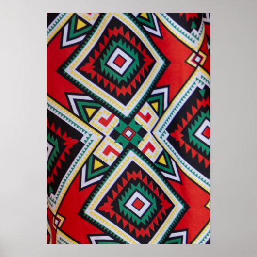 Kente Geometric Tapestry Poster (Voorkant)