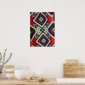 Kente Geometric Tapestry Poster (Keuken)