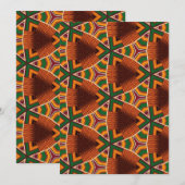 Kente Geometrics Afrocentrisch Kaart (Voorkant / Achterkant)