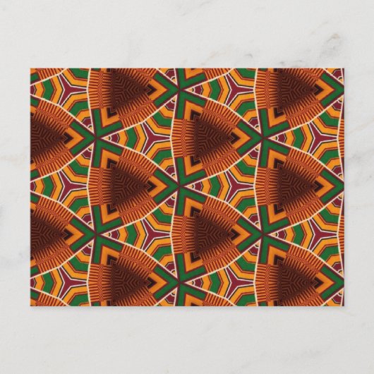 Kente Geometrics Kwanza 2023 Afrocentrisch Briefkaart (Voorkant)