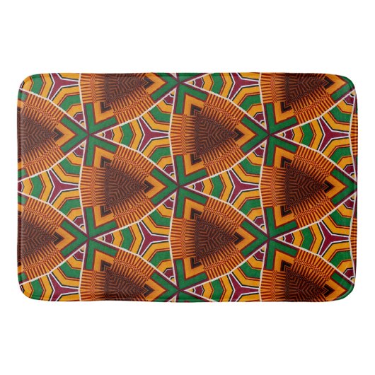 Kente Geometrics Kwanza Afrocentric Badmat (Voorkant)