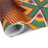 Kente Geometrics Kwanza Afrocentric Cadeaupapier (Rol Hoek)